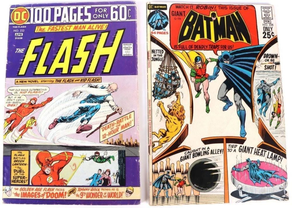 Lot 158180: BATMAN #228 & FLASH #232 - DC COMIC BOOK LOT OF 2