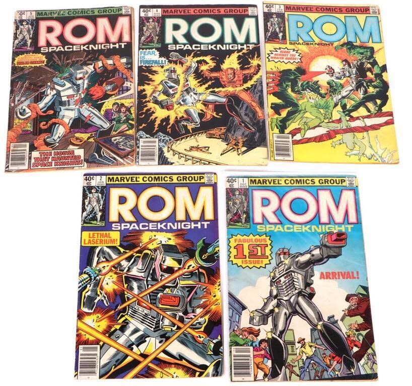 Lot 158185: ROM SPACEKNIGHT #1-5 MARVEL COMIC BOOK LOT