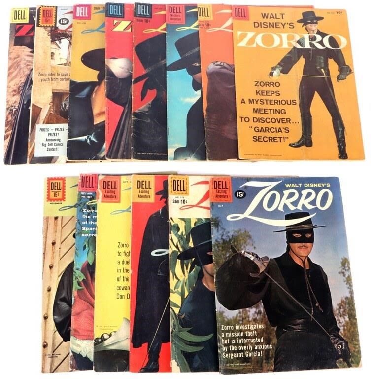 Lot 158187: WALT DISNEY'S ZORRO DELL SILVER AGE COMICS - (14)