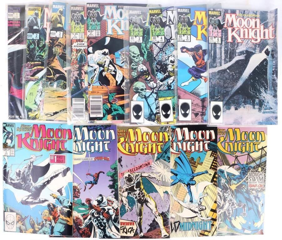 Lot 158190: MOON KNIGHT ASSORTED MARVEL COMICS LOT OF 14