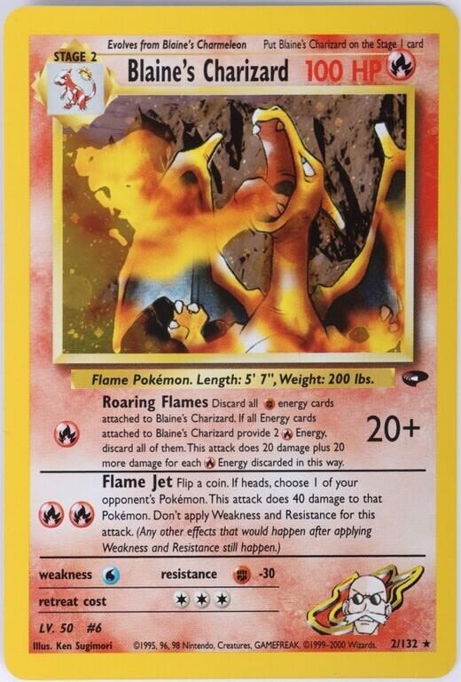 Lot 158191: BLANIE'S CHARIZARD 2/132 HOLO RARE POKEMON CARD