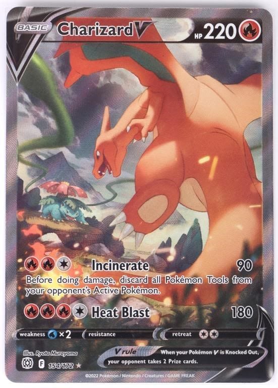 Lot 158194: CHARIZARD V 154/172 BRILLIANT STARS POKEMON CARD