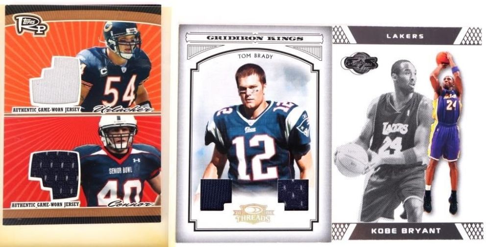 Lot 158202: NFL THREADS & TOPPS PATCH CARDS & KOBE BRYANT CARD