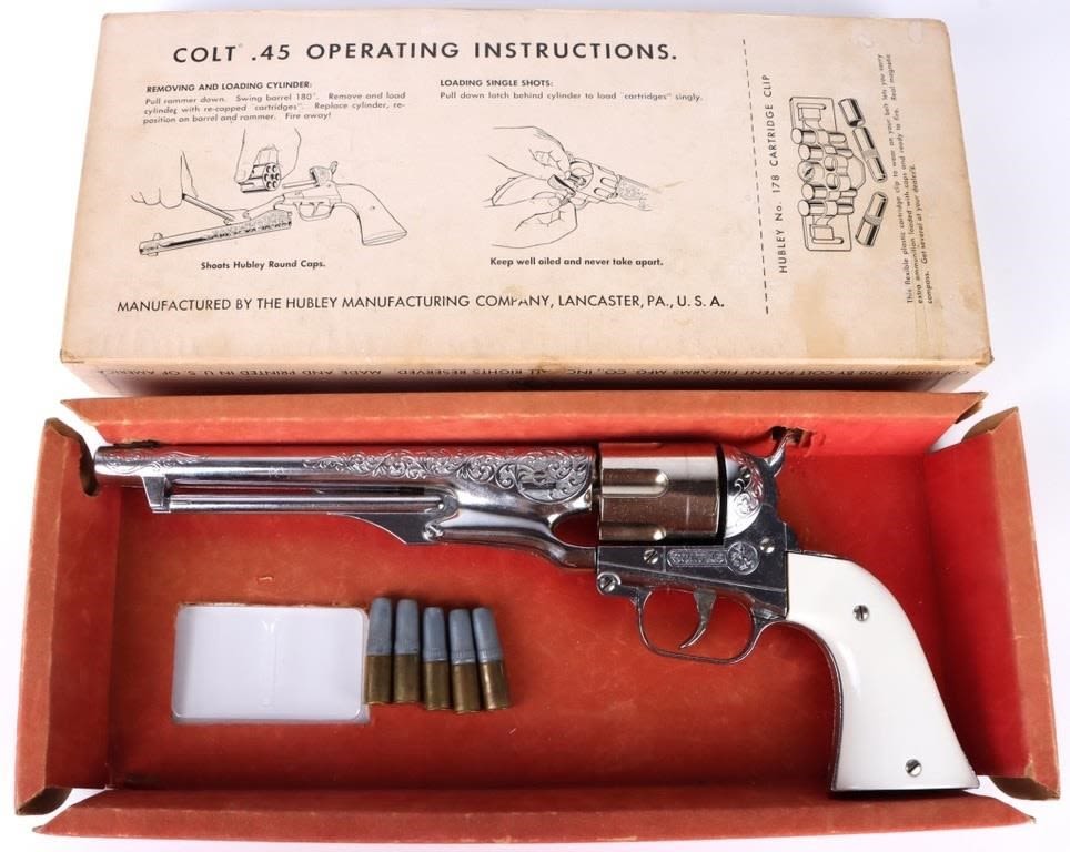 Lot 158208: VINTAGE HUBLEY COLT .45 REPLICA  W/ ORIGINAL BOX