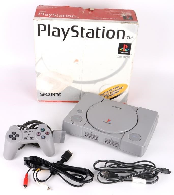 Lot 158214: SONY PLAYSTATION ONE SCPH-5501 W/ BOX & ACCS.