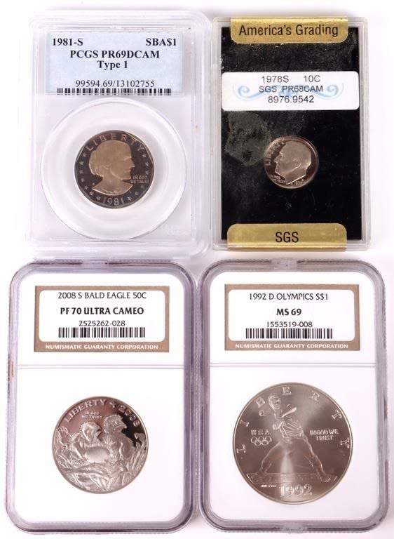 Lot 158250: PROFFESIONALLY GRADED COLLECTIBLE U.S. COINS - 4