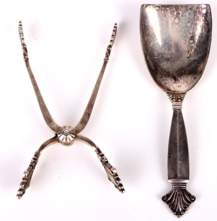 Lot 158262: GEORG JENSEN ANTIQUE STERLING SILVER SERVING WARE