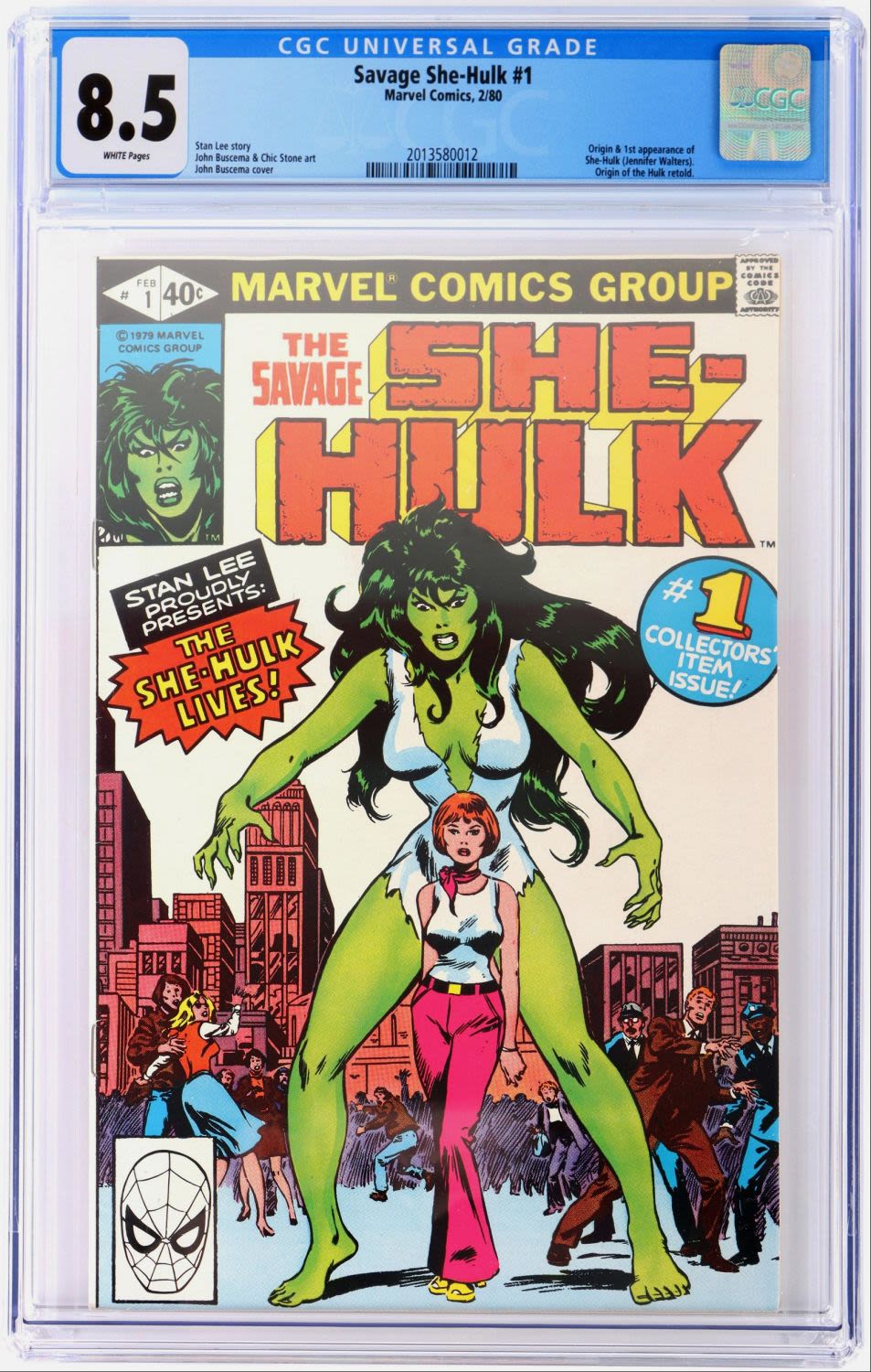Lot 160172: 8.5 CGC SHE-HULK #1: 1ST SHE-HULK + ORIGIN