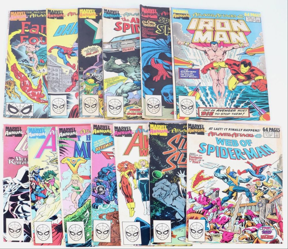 Lot 160175: MARVEL ATLANTIS ATTACKS ANNUAL COMIC BOOK LOT-(12)