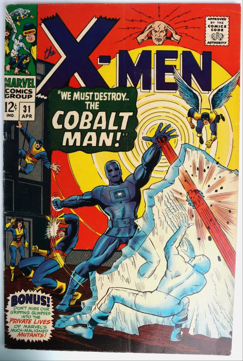 Lot 160182: UNCANNY X-MEN #31-1ST COBALTMAN+1ST CANDY SOUTHERN