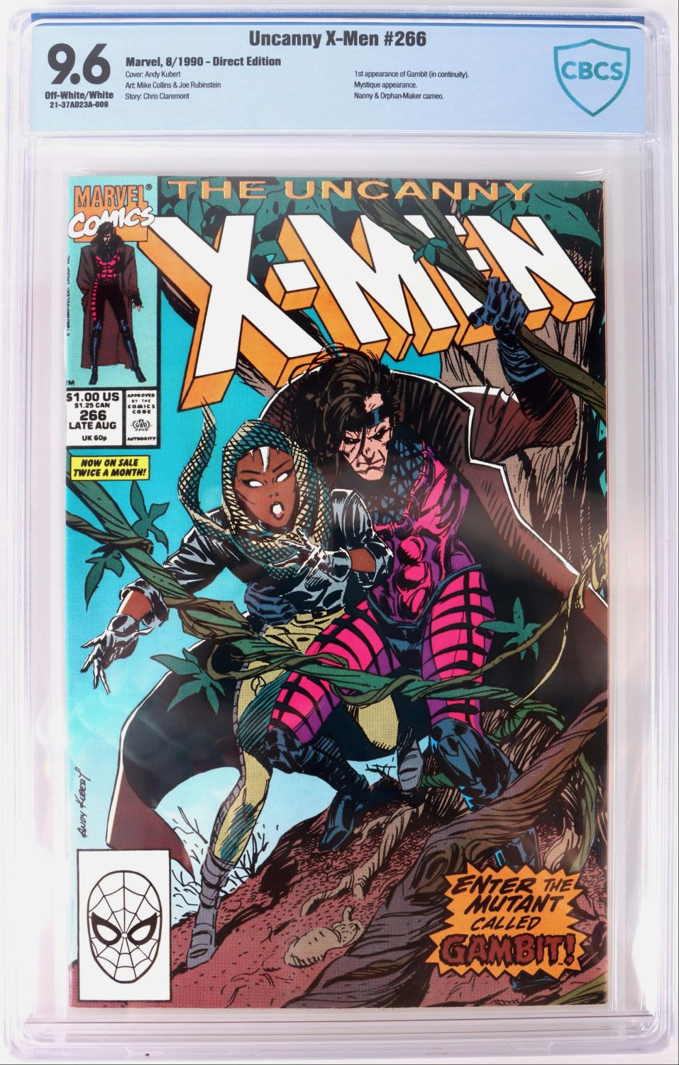 Lot 160184C: UNCANNY X-MEN #266 CBCS 9.6 - 1ST APP. OF GAMBIT