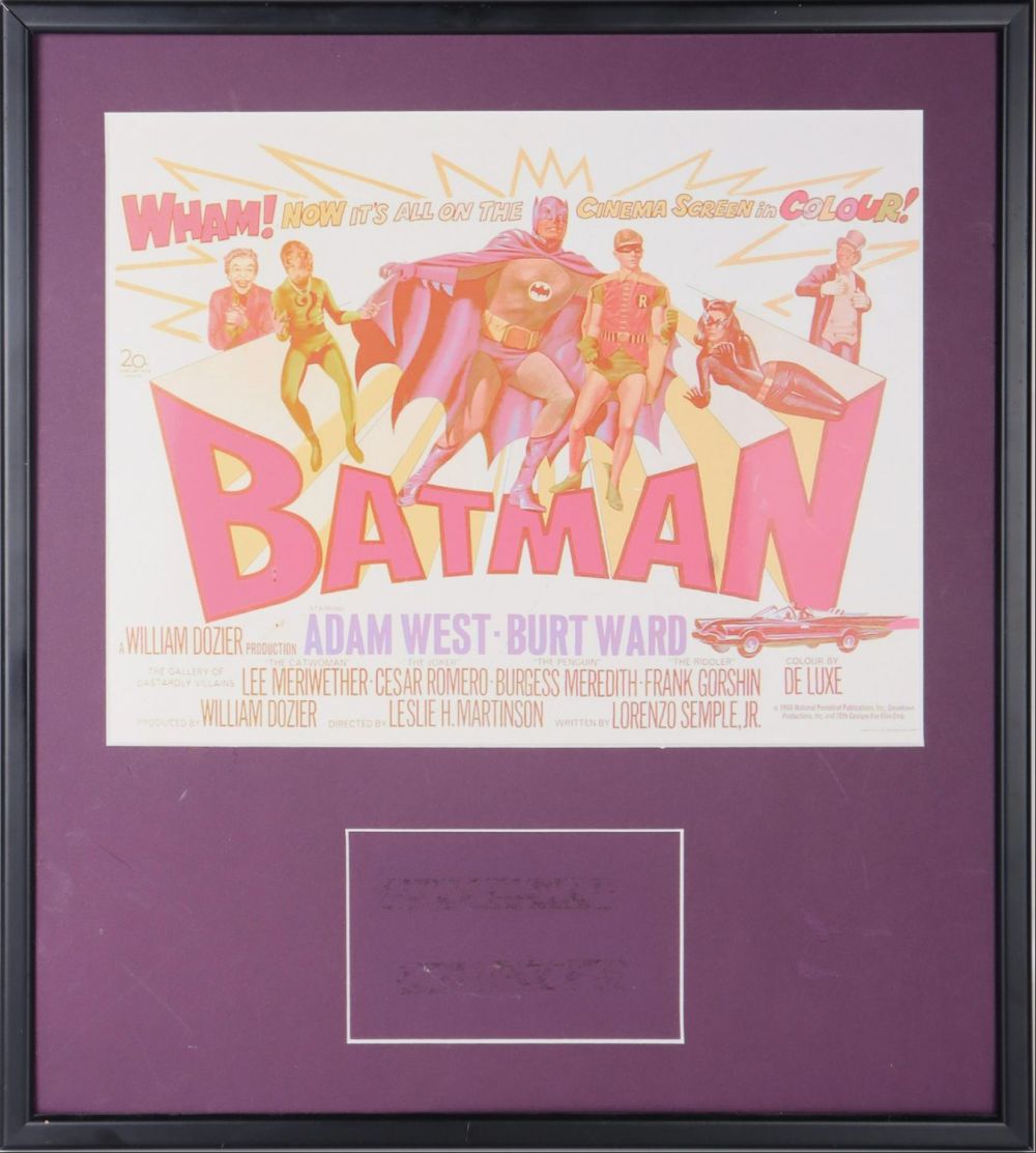 Lot 160187: 1966 VINTAGE BATMAN THE MOVIE FRAMED POSTER