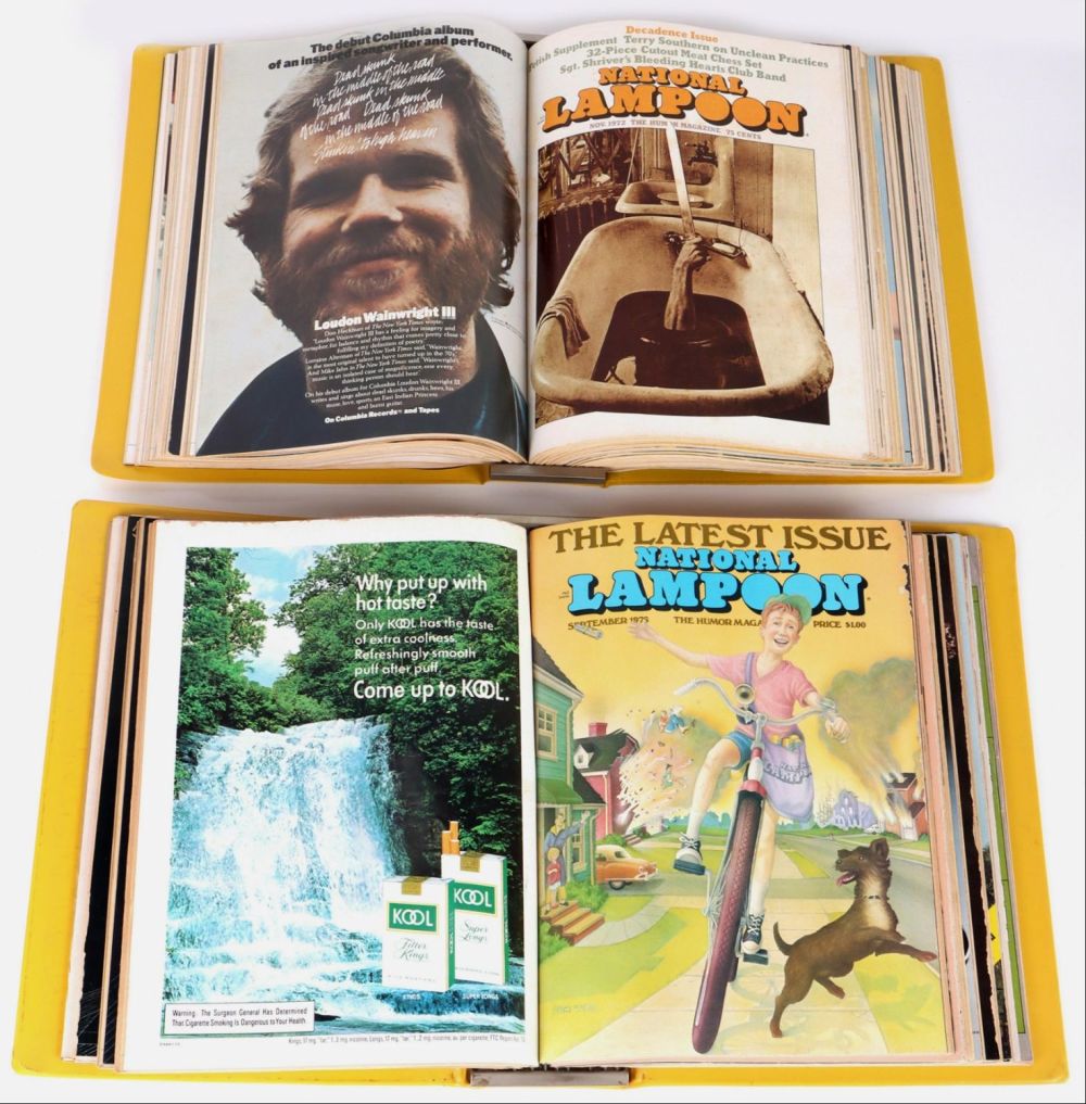 Lot 160249: NATIONAL LAMPOON MAGAZINES 1973-72,1976-77 BINDERS