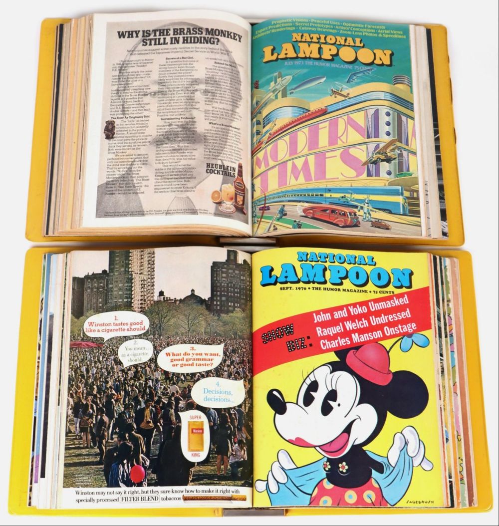 Lot 160250: NATIONAL LAMPOON MAGAZINES 1973-74,1971-70 BINDERS
