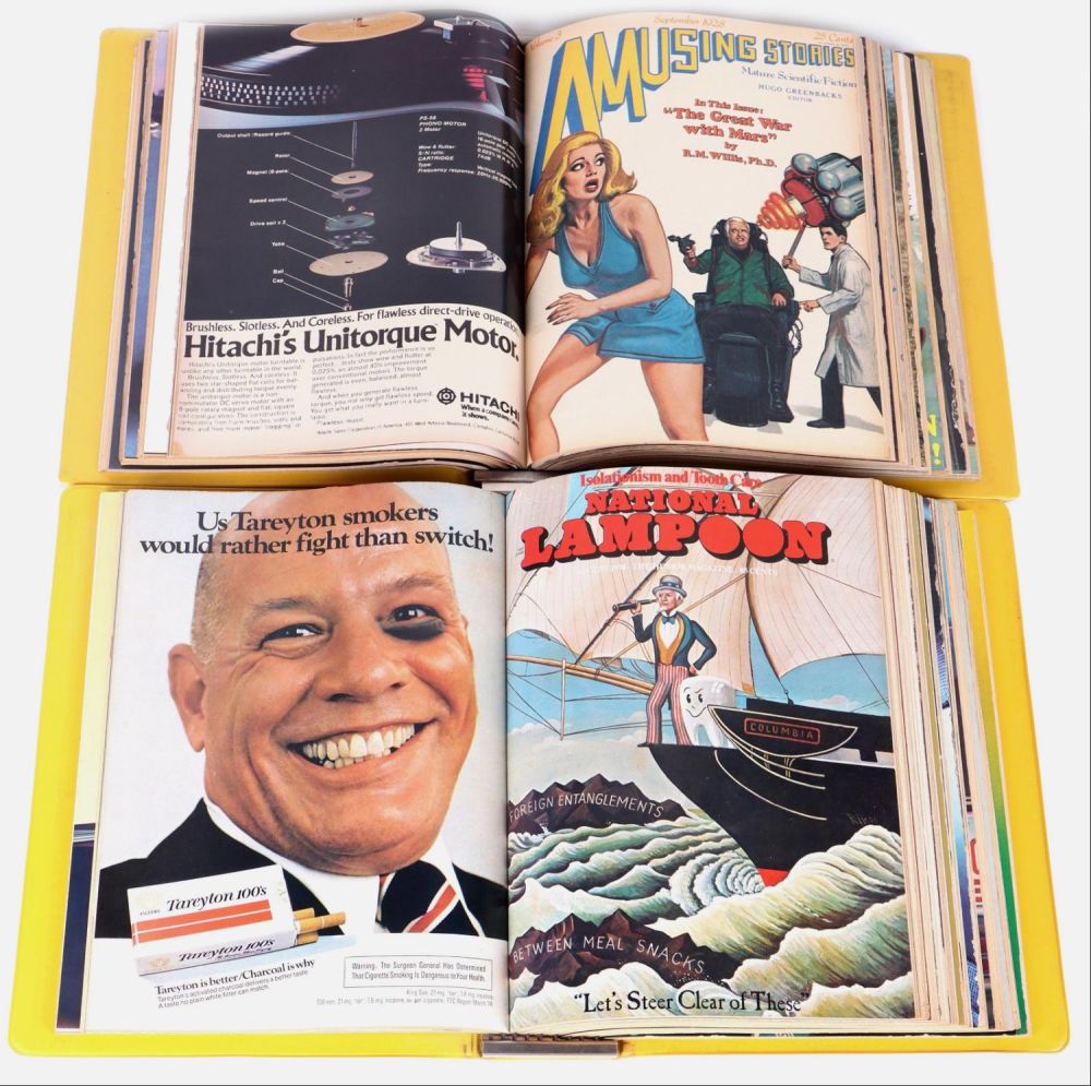 Lot 160251: NATIONAL LAMPOON MAGAZINES 1977 & 1974 BINDERS
