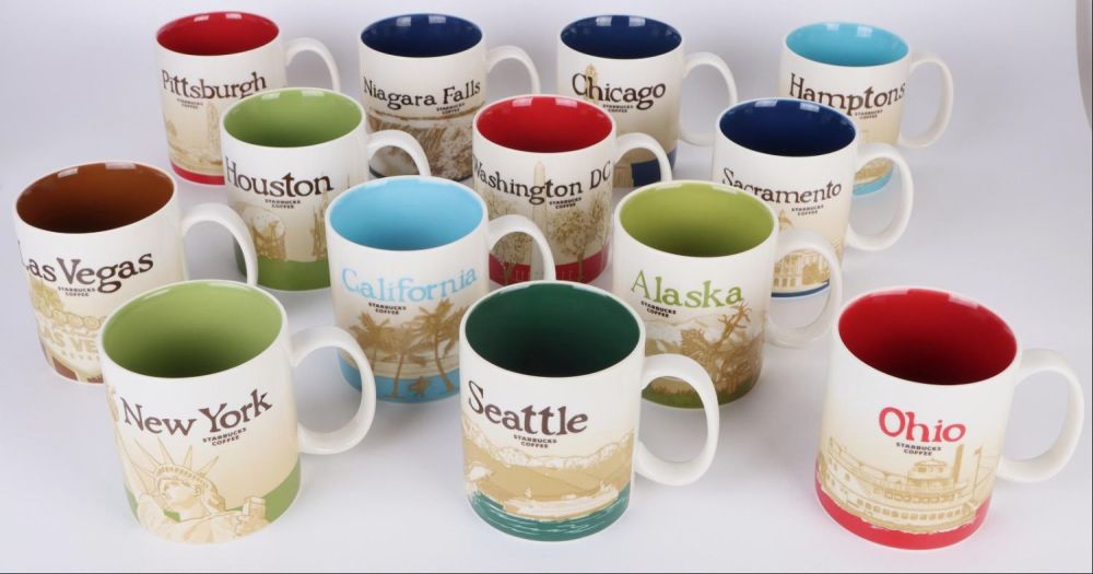 Lot 160260: STARBUCKS AMERICAN COLLECTIBLE MUGS LOT OF 13
