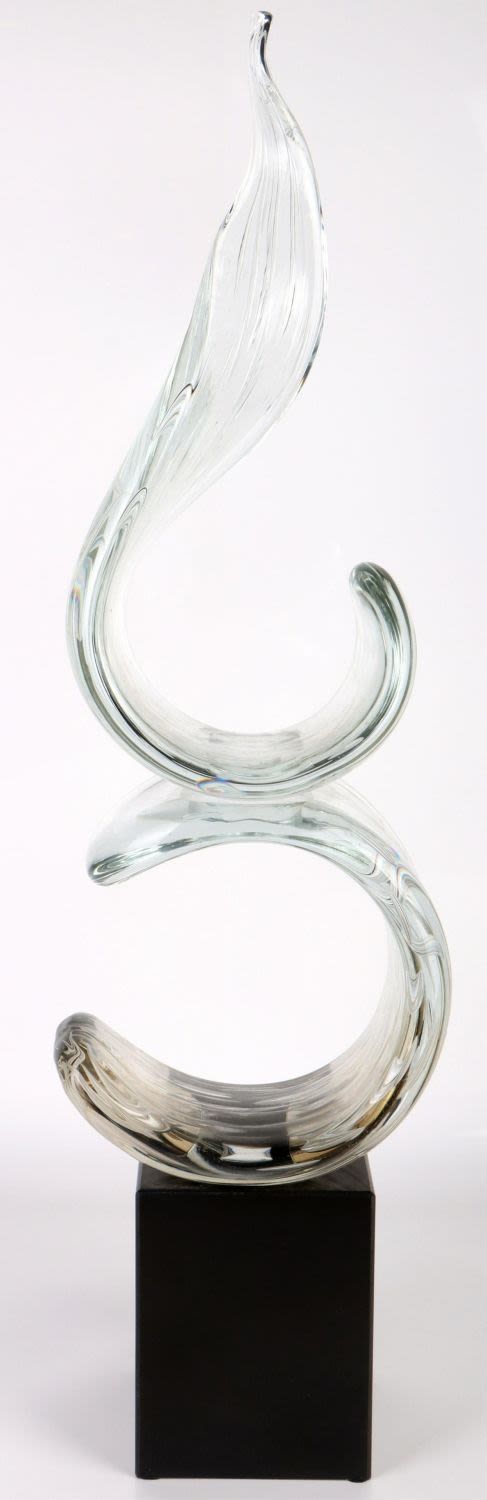 Lot 160263: MODERN ABSTARCT CONTEMPORARY GLASS SCULPTURE