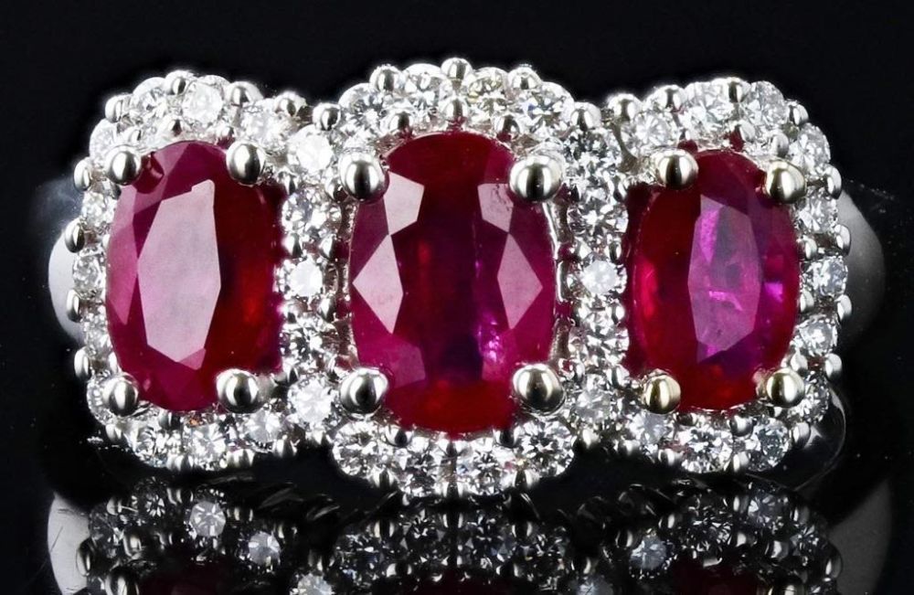 Lot 165152: 2.13CTW RUBY & 0.41CTW DIAMOND 14K GOLD RING