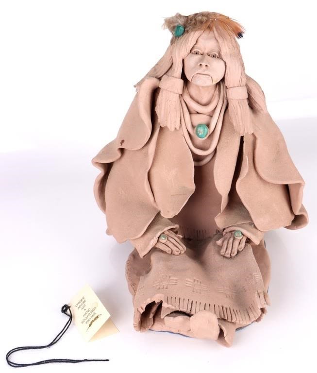 Lot 165282: GINI S. BUCKLEW "PRAIRIE ROSE" ADOBE SCULPTURE