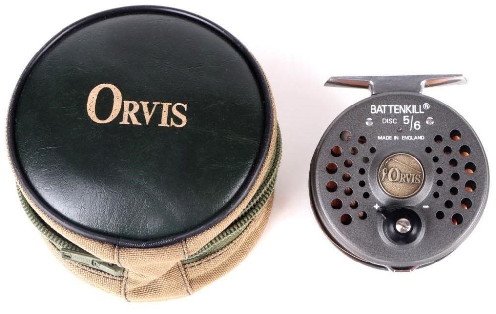 Lot 165291: ORVIS BATTENKILL DISC 5/6 FLY FISHING REEL W/ CASE