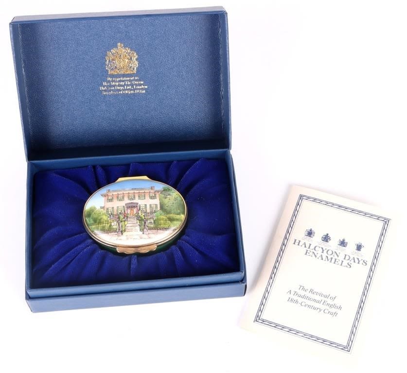 Lot 165297: HALCYON DAYS ENAMLES ANDREW LOW HOUSE TRINKET BOX