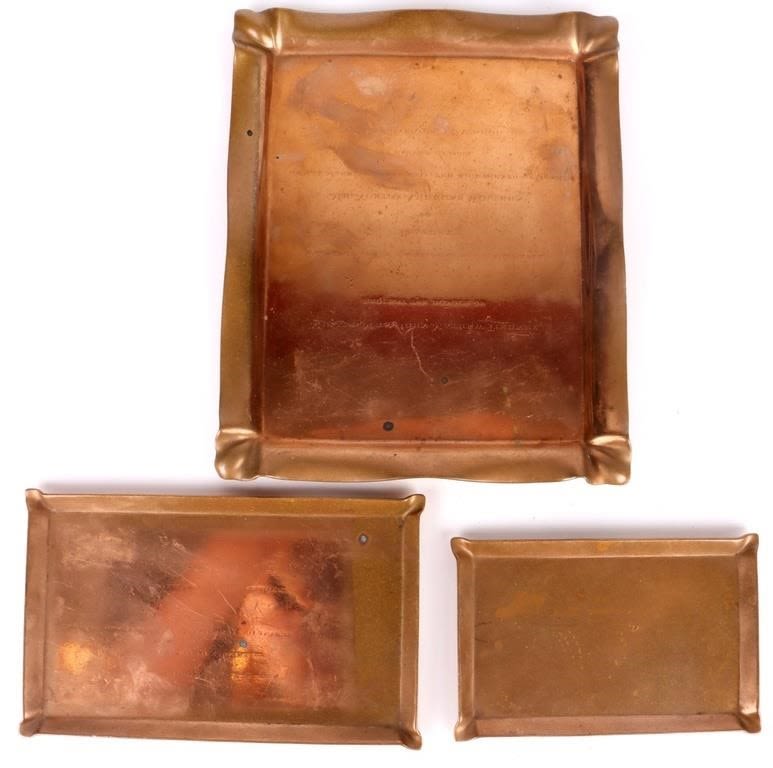 Lot 165300: TIFFANY & CO. COPPER WEDDING INVITATION TRAY SET