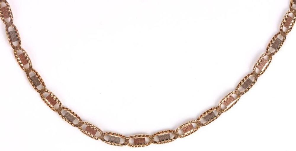 Lot 166155: 14K YELLOW & ROSE GOLD UNISEX NECKLACE