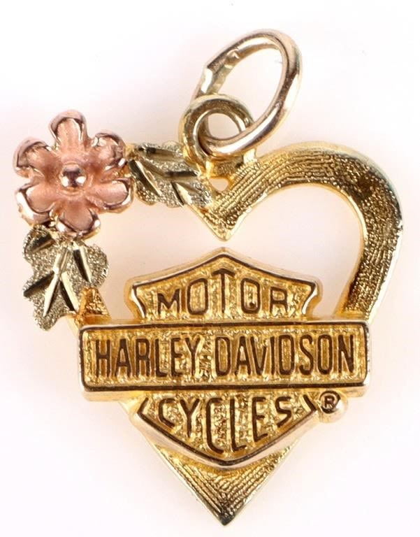 Lot 166169: 10K YELLOW GOLD HARLEY-DAVIDSON LADIES PENDANT