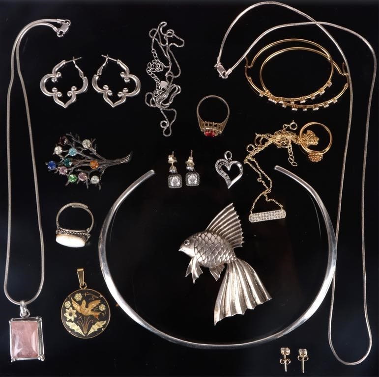 Lot 166196: STERLING SILVER LADIES GOLD & SILVER TONED JEWELRY