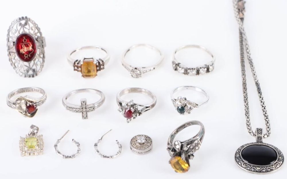 Lot 166198: ANTIQUE STERLING SIVER LADIES JEWELRY