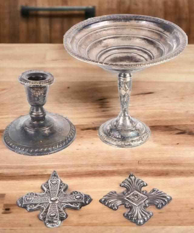 Lot 166216: STERLING REED & BARTON ORNAMENTS & WEIGHTED ITEMS