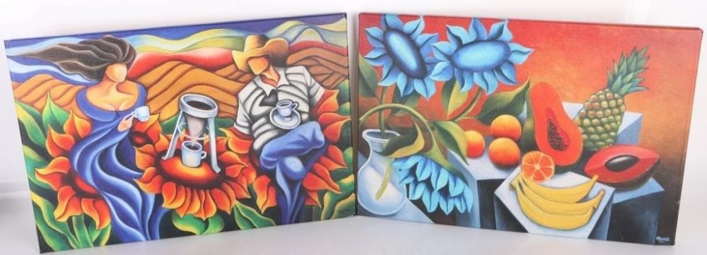 Lot 166222: DIXIE MIGUEZ STRETCHED CANVAS PRINTS - LOT OF 2