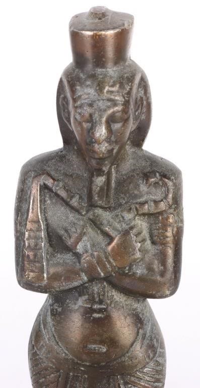 Lot 166243: SIGNED EGYPTIAN THEMED BRONZE FIGURE