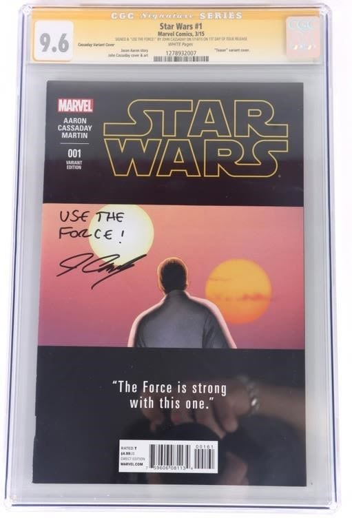 Lot 166253: JOHN CASSADAY SIGNED STAR WARS #1 VARIANT CGC 9.6