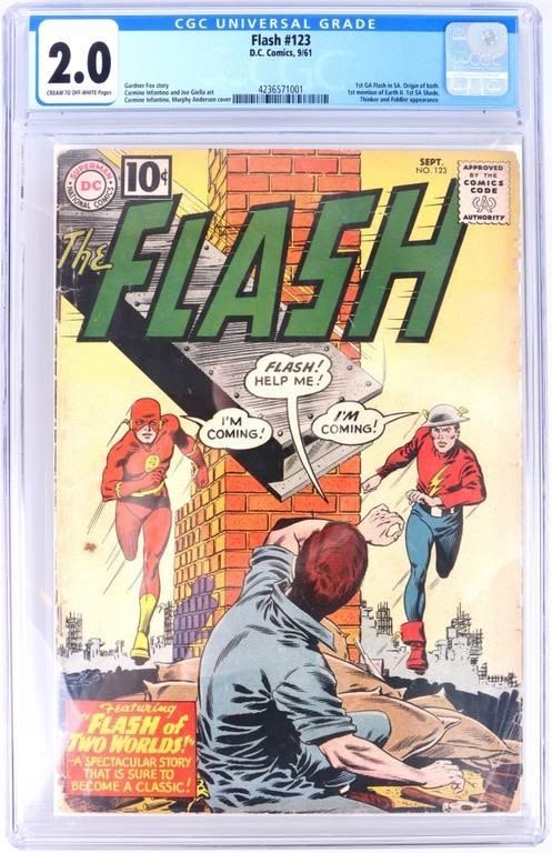 Lot 166254: FLASH #123 - 1ST GA FLASH IN SA - CGC GRADED 2.0