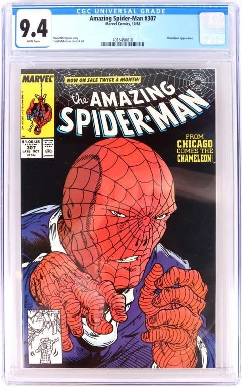 Lot 166256: AMAZING SPIDER-MAN #307 CGC 9.2 -CHAMELEON ORIGIN