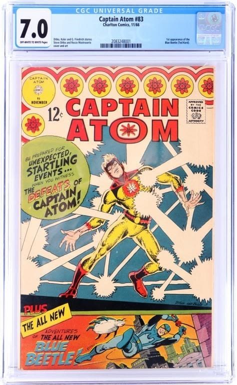 Lot 166261: 7.0 CGC CAPTAIN ATOM #83: 1ST BLUE BEETLE
