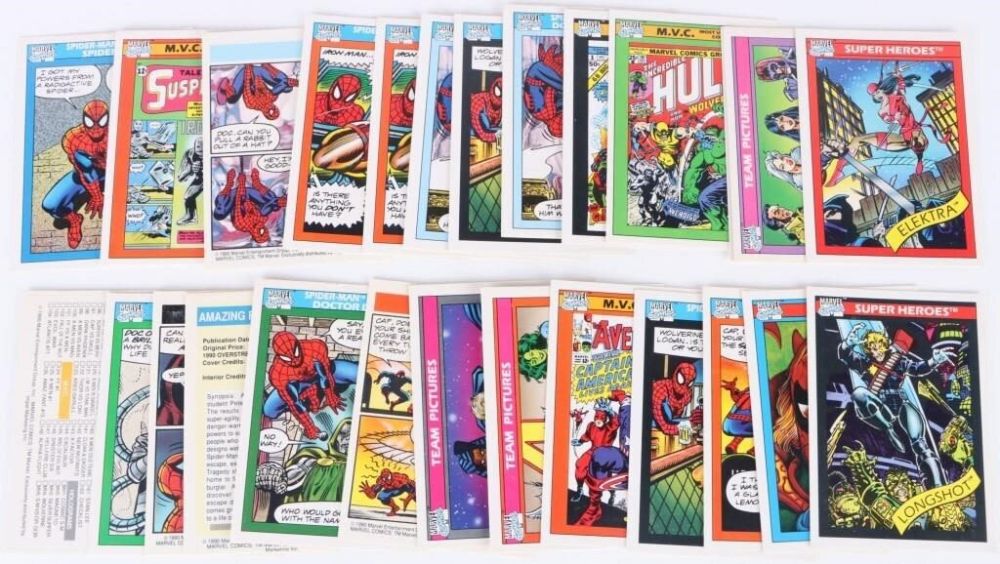 Lot 166269: 1990 MARVEL UNIVERSE SERIES 1 COMIC CARDS - (25)