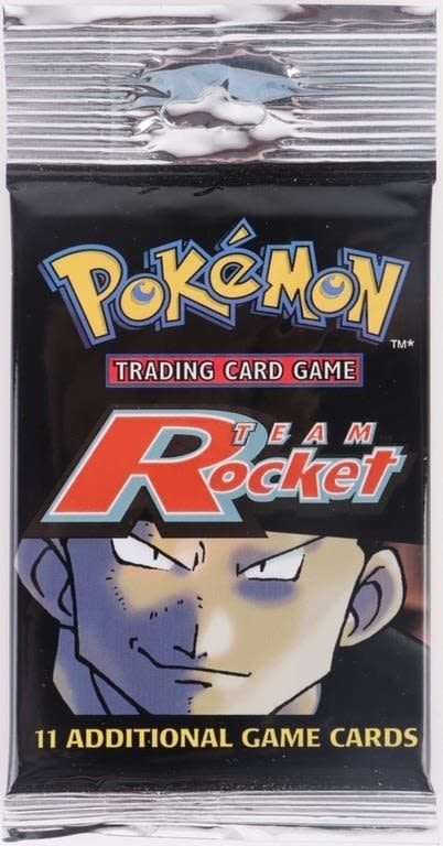 Lot 166277: 2000 WOTC POKEMON TEAM ROCKET 1ST EDITION FOIL PAC