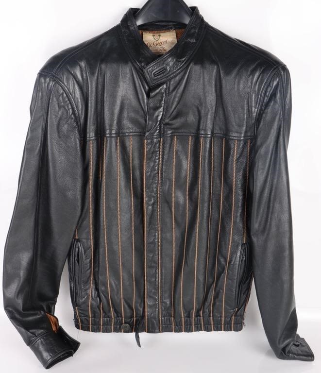Lot 166317: G. GUCCI VINTAGE GENUINE LEATHER JACKET SIZE 48