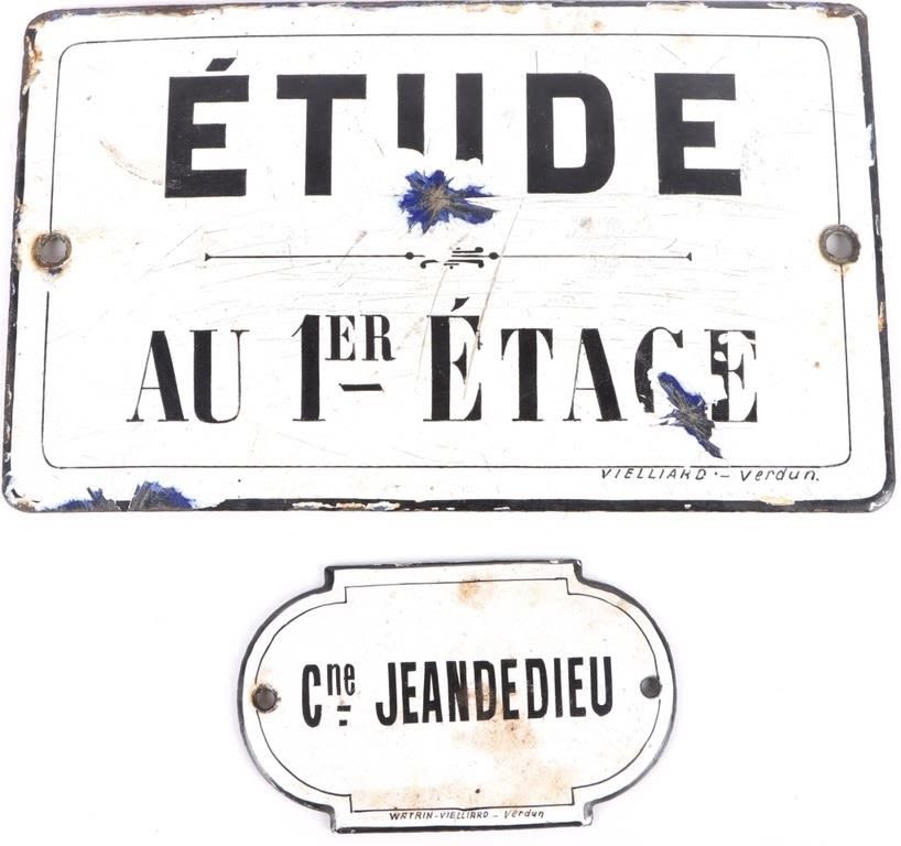 Lot 168311: WW2 OCCUPIED FRANCE SIGNS
