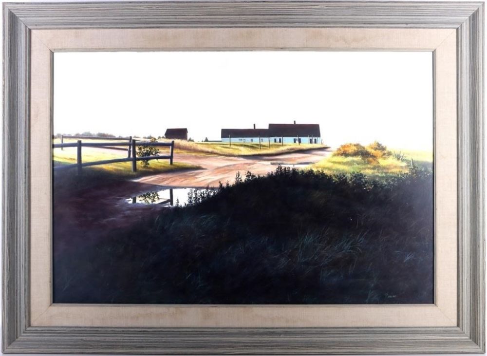 Lot 168333: BRUCE PEESO ORIGINAL ACRYLIC PAINTING FRAMED