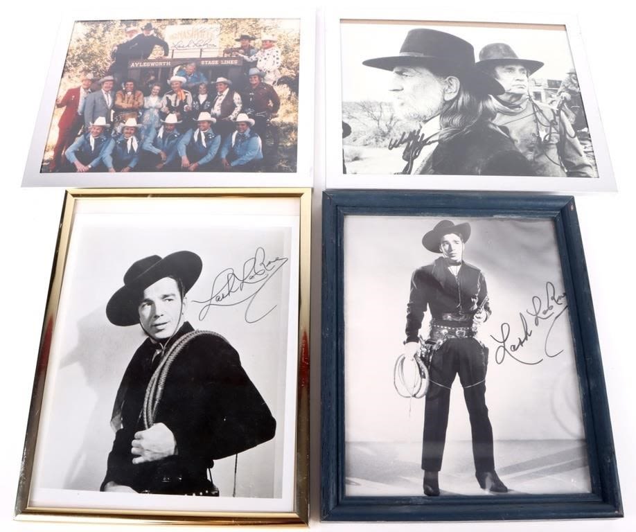 Lot 169188: AUTOGRAPHED PHOTOS - LASH LARUE, JOHHNY CASH, ETC
