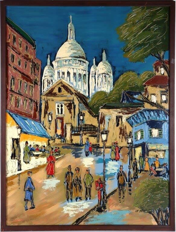 Lot 169203: LE DERE ORIGINAL OIL PAINTING OF MONTMARTE