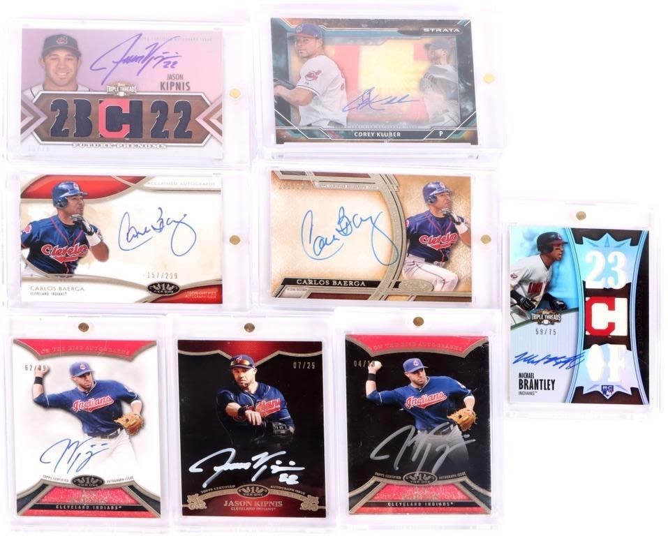 Lot 169220: TOPPS TIER 1 & TRIPLE THREAD  AUTOGRAPHED CARDS(8)