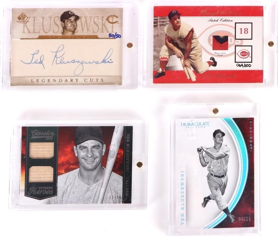 Lot 169222: TED KLUSZEWSKI BASEBALL CARDS (8) HIGH-GRADE