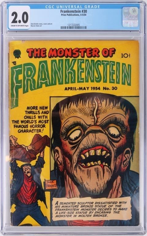 Lot 169233: THE MONSTER OF FRANKENSTEIN #30 CGC 2.0