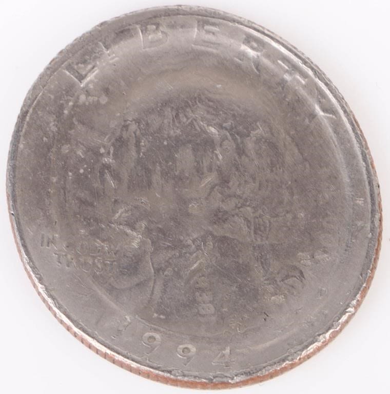 Lot 171233: 1994 ERROR QUARTER FLATTED ELONGATED