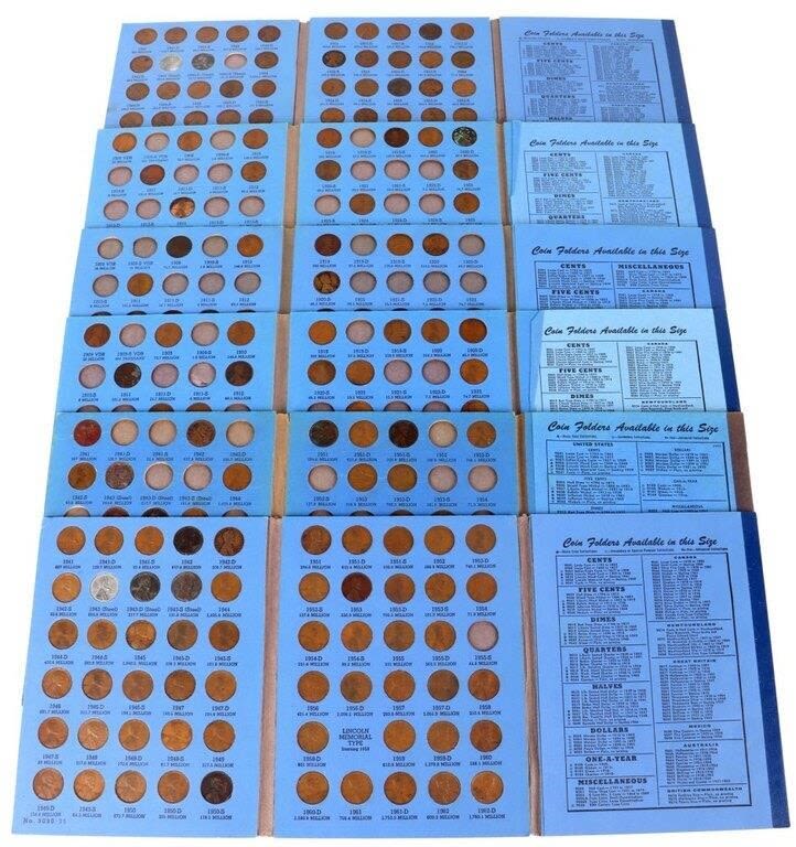 Lot 171237: LINCOLN HEAD CENT WHITMAN BOOK 1 & 2 - LOT OF 6