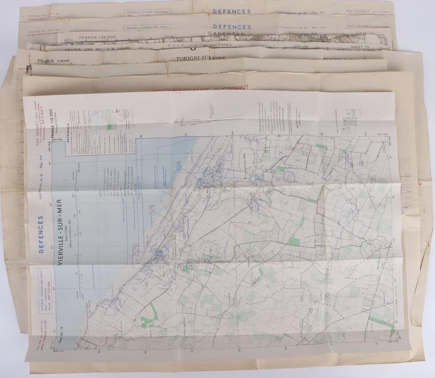 Lot 171281: WWII U.S MILITARY WAR MAPS OF FRANCE/BELGIUM - (9)